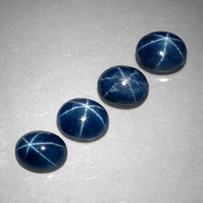 2.61 ct Blue Star Sapphire Stone, Natural Star Sapphire in Oval Cabochon Shape for Sale