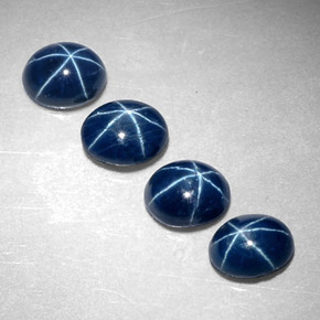 2.38 ct Blue Star Sapphire Gemstone, Star Sapphire Gem in Oval Cabochon Shape for Sale.