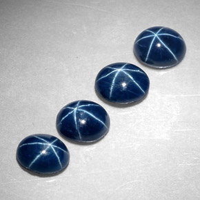 2.38 ct Blue Star Sapphire Stone, Natural Star Sapphire in Oval Cabochon Shape for Sale