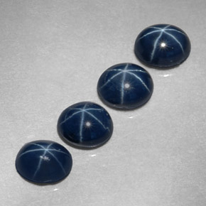 2.75 ct Blue Star Sapphire Stone, Natural Star Sapphire in Oval Cabochon Shape for Sale