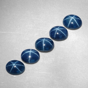 1.79 ct Blue Star Sapphire Stone, Natural Star Sapphire in Oval Cabochon Shape for Sale