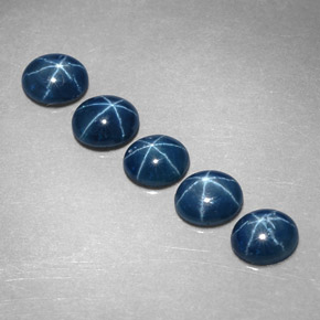 Star Sapphire Gemstone in 5.2 x 4.3 mm Size for Sale, Star Sapphire Stone in Blue Color