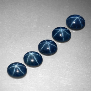 2.63 ct Blue Star Sapphire Stone, Natural Star Sapphire in Oval Cabochon Shape for Sale