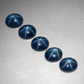 Star Sapphire Gemstone in 5.3 x 4.3 mm Size for Sale, Star Sapphire Stone in Blue Color