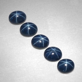 Star Sapphire Gemstone in 5.2 x 4.2 mm Size for Sale, Star Sapphire Stone in Blue Color