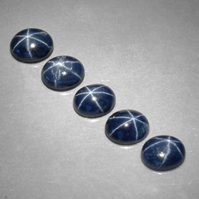 2.63 ct Blue Star Sapphire Stone, Natural Star Sapphire in Oval Cabochon Shape for Sale