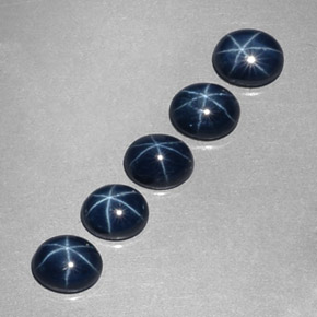 3.79 ct Blue Star Sapphire Stone, Natural Star Sapphire in Oval Cabochon Shape for Sale