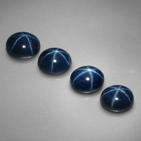 2.74 ct Blue Star Sapphire Gemstone, Star Sapphire Gem in Oval Cabochon Shape for Sale.