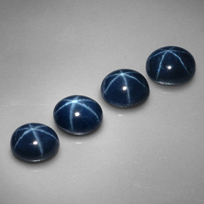 2.74 ct Blue Star Sapphire Stone, Natural Star Sapphire in Oval Cabochon Shape for Sale