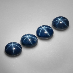 2.77 ct Blue Star Sapphire Stone, Natural Star Sapphire in Oval Cabochon Shape for Sale