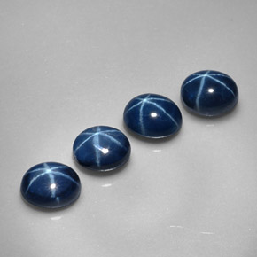 2.66 ct Blue Star Sapphire Stone, Natural Star Sapphire in Oval Cabochon Shape for Sale