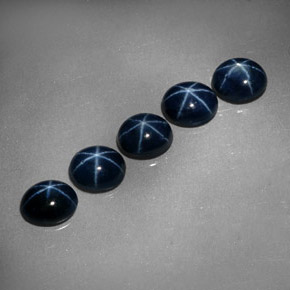 Star Sapphire Gemstone in 5.2 x 4.3 mm Size for Sale, Star Sapphire Stone in Blue Color