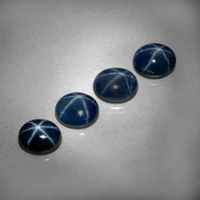 2.50 ct Blue Star Sapphire Gemstone, Star Sapphire Gem in Oval Cabochon Shape for Sale.