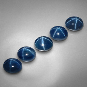 Star Sapphire Gemstone in 5.2 x 4.2 mm Size for Sale, Star Sapphire Stone in Blue Color