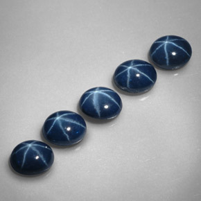 Star Sapphire Gemstone in 5.3 x 4.3 mm Size for Sale, Star Sapphire Stone in Blue Color