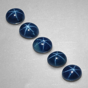 Star Sapphire Gemstone in 5.1 x 4.1 mm Size for Sale, Star Sapphire Stone in Blue Color