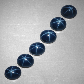 4.53 ct Blue Star Sapphire Stone, Natural Star Sapphire in Oval Cabochon Shape for Sale