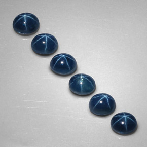 5.01 ct Blue Star Sapphire Gemstone, Star Sapphire Gem in Oval Cabochon Shape for Sale.