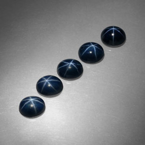 3.95 ct Blue Star Sapphire Gemstone, Star Sapphire Gem in Oval Cabochon Shape for Sale.