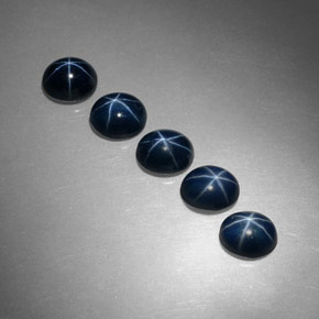 3.95 ct Blue Star Sapphire Stone, Natural Star Sapphire in Oval Cabochon Shape for Sale