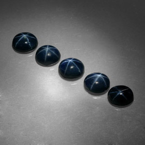 4.00 ct Blue Star Sapphire Stone, Natural Star Sapphire in Oval Cabochon Shape for Sale