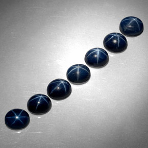 5.64 ct Blue Star Sapphire Gemstone, Star Sapphire Gem in Oval Cabochon Shape for Sale.