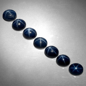 5.64 ct Blue Star Sapphire Stone, Natural Star Sapphire in Oval Cabochon Shape for Sale