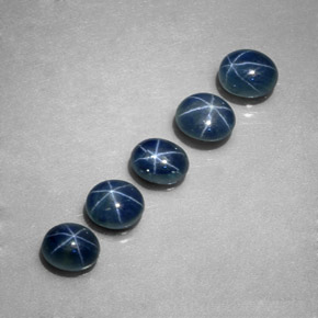 3.46 ct Blue Star Sapphire Stone, Natural Star Sapphire in Oval Cabochon Shape for Sale