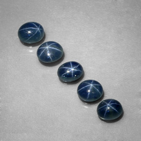 Star Sapphire Gemstone in 5.1 x 4.2 mm Size for Sale, Star Sapphire Stone in Blue Color