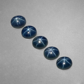 3.07 ct Blue Star Sapphire Gemstone, Star Sapphire Gem in Oval Cabochon Shape for Sale.