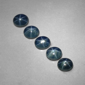 3.71 ct Blue Star Sapphire Gemstone, Star Sapphire Gem in Oval Cabochon Shape for Sale.
