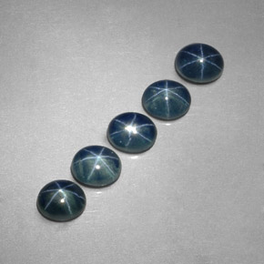 3.71 ct Blue Star Sapphire Stone, Natural Star Sapphire in Oval Cabochon Shape for Sale