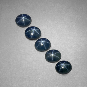 Star Sapphire Gemstone in 5.2 x 4.3 mm Size for Sale, Star Sapphire Stone in Blue Color