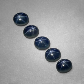 4.25 ct Blue Star Sapphire Gemstone, Star Sapphire Gem in Oval Cabochon Shape for Sale.