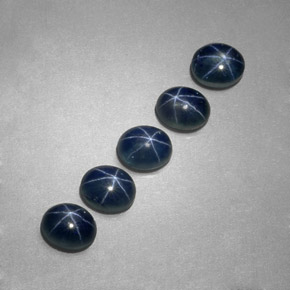 4.25 ct Blue Star Sapphire Stone, Natural Star Sapphire in Oval Cabochon Shape for Sale