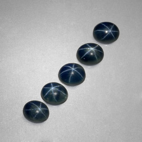 3.40 ct Blue Star Sapphire Stone, Natural Star Sapphire in Oval Cabochon Shape for Sale