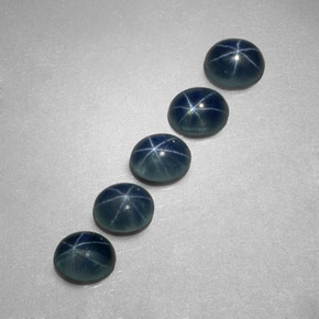 4.21 ct Blue Star Sapphire Stone, Natural Star Sapphire in Oval Cabochon Shape for Sale