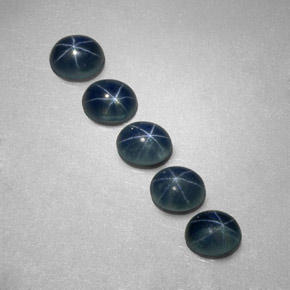 Star Sapphire Gemstone in 5.3 x 4.2 mm Size for Sale, Star Sapphire Stone in Blue Color