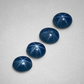 2.95 ct Blue Star Sapphire Gemstone, Star Sapphire Gem in Oval Cabochon Shape for Sale.