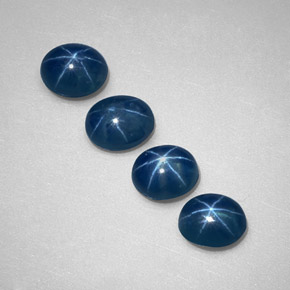 2.95 ct Blue Star Sapphire Stone, Natural Star Sapphire in Oval Cabochon Shape for Sale