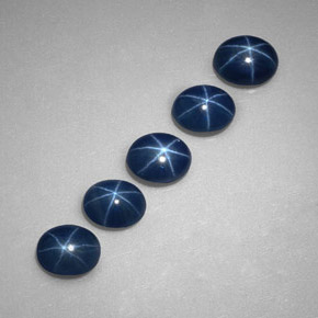 2.87 ct Blue Star Sapphire Gemstone, Star Sapphire Gem in Oval Cabochon Shape for Sale.