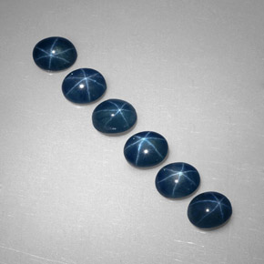 3.76 ct Blue Star Sapphire Stone, Natural Star Sapphire in Oval Cabochon Shape for Sale