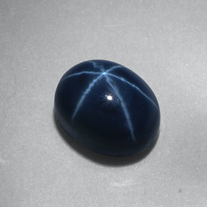 2.23 ct Blue Star Sapphire Gemstone, Star Sapphire Gem in Oval Cabochon Shape for Sale.