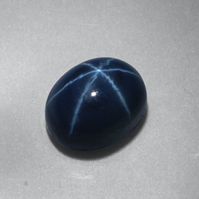2.23 ct Blue Star Sapphire Stone, Natural Star Sapphire in Oval Cabochon Shape for Sale