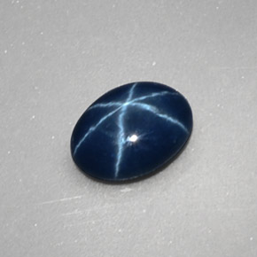 1.04 ct Blue Star Sapphire Gemstone, Star Sapphire Gem in Oval Cabochon Shape for Sale.