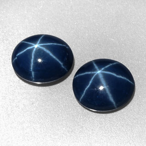 3.46 ct Blue Star Sapphire Gemstone, Star Sapphire Gem in Oval Cabochon Shape for Sale.