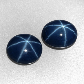 3.46 ct Blue Star Sapphire Stone, Natural Star Sapphire in Oval Cabochon Shape for Sale
