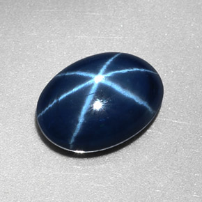 2.57 ct Blue Star Sapphire Stone, Natural Star Sapphire in Oval Cabochon Shape for Sale