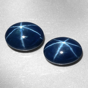 3.74 ct Blue Star Sapphire Gemstone, Star Sapphire Gem in Oval Cabochon Shape for Sale.
