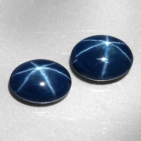 3.74 ct Blue Star Sapphire Stone, Natural Star Sapphire in Oval Cabochon Shape for Sale